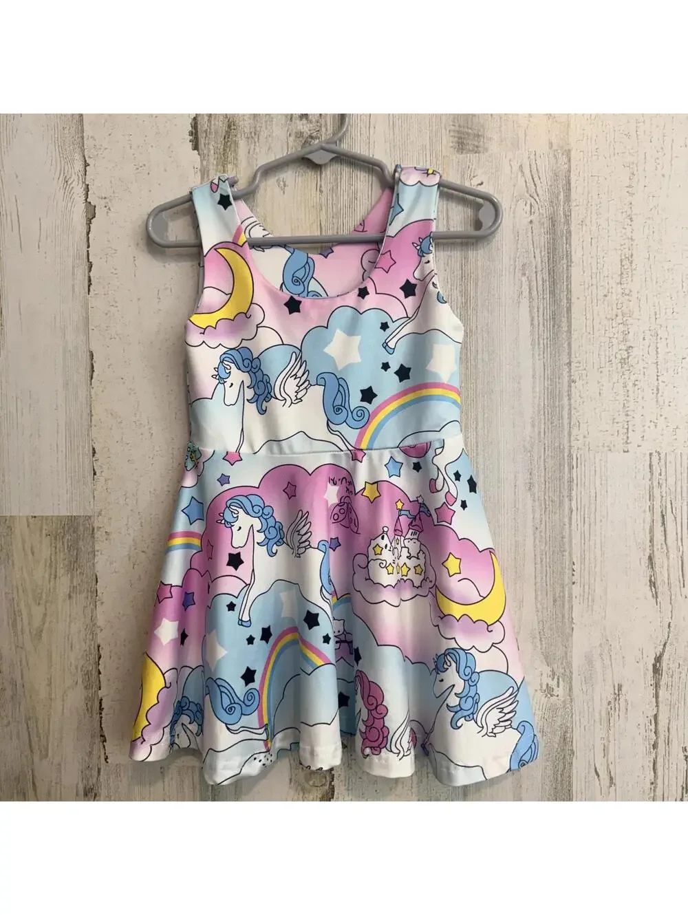 Sayoo Girls 12-18M Size 80 Unicorn Rainbow Skater Dress